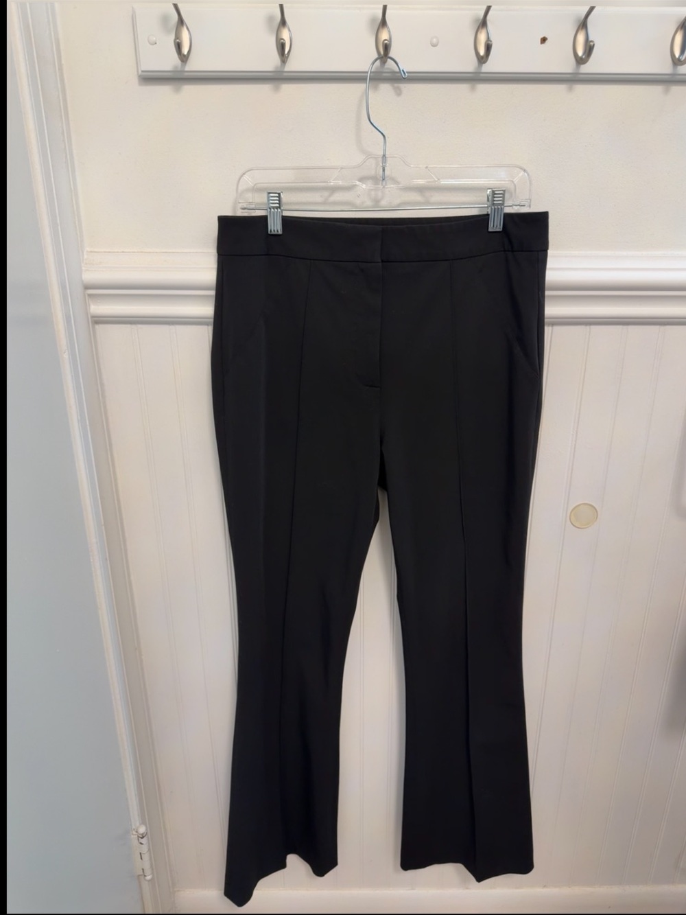 Veronica Beard Black Tailored Trousers with Subtle Flare